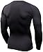 TSLA Men's Thermal Wintergear Compression Baselayer Long Sleeve Top Version17, Wintergear V Neck(v34) - Black, Large