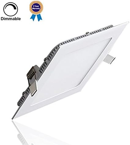 LED Flush Mount Light, SunGlobal 18W Dimmable Square Recessed Panel Lighting, 120W Incandescent Equivalent, 1440lm, Neutral White 4000K, Cut Hole 8.1 Inch, Ceiling Light with 110V LED Driver