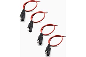 4Pcs SAE Connector Cable, 14 AWG 30CM 2 Pin Connector Power Extension Cable – 12V/24V SAE Disconnect Plug for Motorcycles, Tr