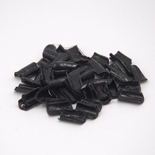 Swingbeauty 50pcs Italian Fusion Keratin U Glue Tips Granule Beads for Nail, IV, Flat Hair (Black#)