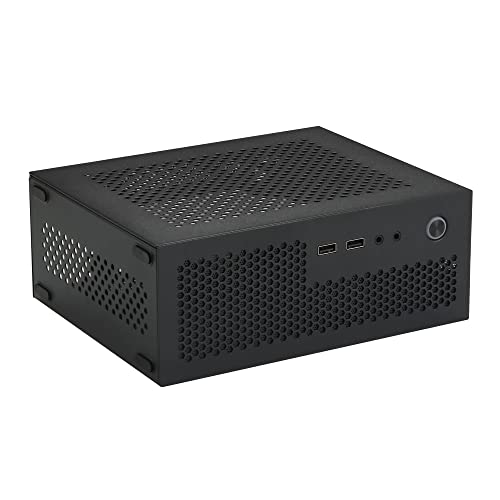 Goodisory A09 Black Mini-ITX 0.8mm SPCC Desktop Computer Case Fit in Flex PSU