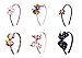 Bundle Monster 6pc Cute Handmade Grosgrain Ribbon Bows Toddler Girl Hair Headbands, SET B - Assorted Mix Lot Set