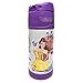 Thermos FUNtainer Disney Princess Bottle With Straw, Keeps Contents Cold For Up To 12 Hours, Durable Stainless-steel Interior And Exterior, Double Wall Vacuum Insulation, 12 Ounces, Purple
