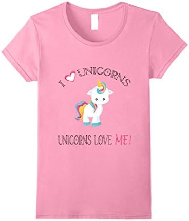 Womens I Love Unicorns Medium Pink