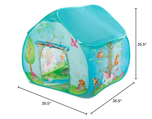 Pop It Up | Enchanted Forest Play Tent, Blue | Fun2Give | Front & Back Doors, Spacious Interior, Pretend Play, Toddlers & Kids Ages 3+