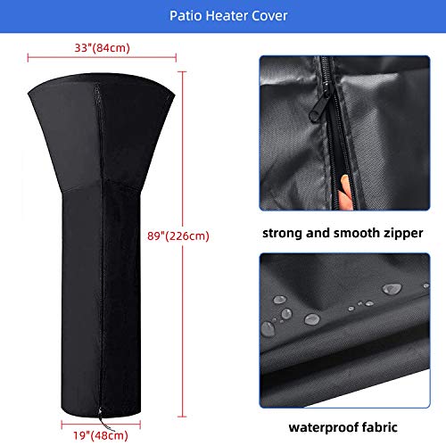 ANSTROUT 420D Patio Heater Cover Waterproof with Zipper, Outdoor Patio