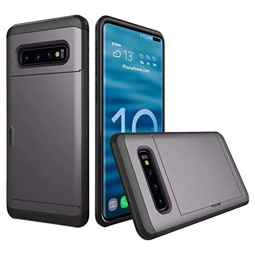 LyweyProtect for Samsung Galaxy S10 Plus 6.4 inch, 2 in 1 Card Holder + Hard Case Cover PC+Silica Gel | 2019