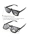 WELUK Polarized Clip On Flip Ups Sunglasses TR90 Frame UV400 Driving (Grey, 60)
