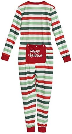Merry Christmas Family Pajamas Set Striped Onesie Parent-Child Sleepwear Adult Kids Romper Jumpsuit