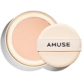 AMUSE SEOUL Dew Jelly Vegan Cushion Foundation Glow Dewy Finish Clean Beauty Dry and Sensitive Skin Eco-Friendly (01 SOONSOO REFILL)