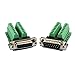 TwinkleBay DB15 Connector to Wiring Terminal Db15 Breakout Board Solder-Free (Male Adapter x 1, Female Adapter x 1 with Nut)