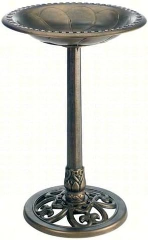 2 PACK Pedestal Bird Bath Ant. Bronze