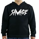 Savage Maverick Logan Paul Kids Hoodie (Medium / 6-8 Yrs, Black)