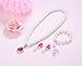 PinkSheep Jewelry Sets for Little Girl, Necklace Bracelet Ring Set, Princess Dress Up (Pearl)