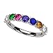 NANA U'r Family Ring 1 to 9 Simulated Birthstones in Sterling Silver or Solid 10k Gold