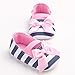 Ecosin® Baby Girl stripe Bowknot Shoes Toddler Soft bottom toddler shoes (11/0-6months)