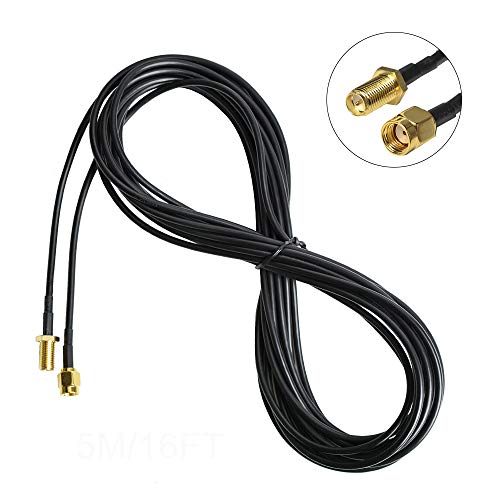 WiFi Antenna Extension Cable with RP-SMA Male to RP-SMA Female Connector, Perfect for Wireless LAN Router Bridge & Other External Antenna Equipment 5m/ 16FT by HIGHFINE - Thumbnail 7
