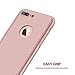 iPhone 7 Plus Case,Lavince Full Body Protection Hard Slim Cover[Dual Layer]with Tempered Glass Screen Protector for iPhone 7 Plus 5.5inch(Rose Gold)