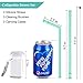 3 Pack Collapsible Reusable Straw,ZOUYUE Stainless Drinking Straws Silicone Travel Straws with case & cleaning brush, Foldable Metal Straw (Black,Light Pink,Light Green)