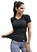 Women's Short Sleeve T-Shirts Moisture Wicking Athletic Tops(Charcoal, Large)