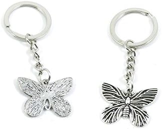 1 x Keychain Keyring Key Ring Chain Jewelry Findings A4DG0 Butterfly