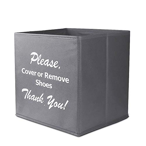 Shoe Covers Box, Opret Foldable Shoe Covers Holder Bootie Box Disposable Shoe Covers Box for Realtors and Open House(Grey)