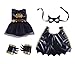 ebuddy Little Batgirl Costume Doll Clothes-Includes Doll Dress, Cloak, Mask, Bracelet Fits 18