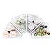MoMA Lazy Susan Organizer - 10.2”x9.4”x4” Plastic Organizing Storage Bins (4 Packs) - Transparent Kitchen Cabinet Storage Organizer - BPA Free Condiment Organizer - Durable 1/8 Wedge Can Organizer