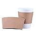 Luckypack 50 Count Cup Sleeve Corrugated Jacket Cafe Drink Disposable Paper Coffee Cup Sleeves Reusable Holder Cardboard For Hot Drinks, 12oz./16 oz./20 oz.