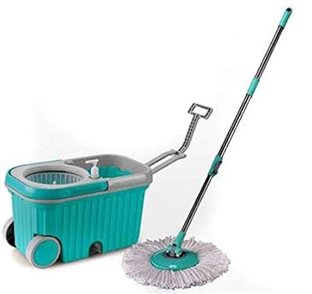 Dreamline by Big Bazaar Elite Super Wheels Magic Bucket with Extra Mop Refill, Medium (Multicolour)