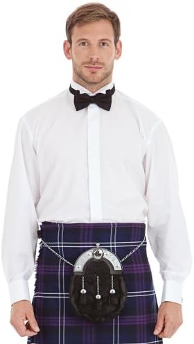 White Wing Collar Dress Shirt with Double Cuff Size: 19" Apparel