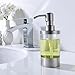 WENKEN Countertop Soap Dispensers, Lotion Clear Bottle with Rust Proof Stainless Steel Pump, Lotion/Soap Dispenser for Kitchen or Bathroom Countertops Brushed Nickel 250ml