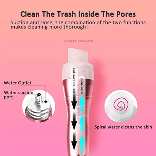 Home Facial Skin Cleaning Machine, Blackhead Remover, Water Massage Rinse and Suction Combination Skin Care Tool, Vacuum-Pore Cleaner, Pimple Acne Extractor Tool Suitable for Women and Men