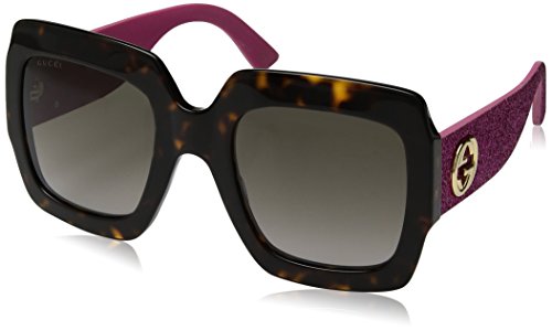 Gucci GG 0102 S- 003 AVANA / BROWN PINK Sunglasses