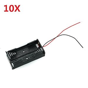 2X 1.5V AA Battery Holder Case Enclosed Box with Wires 10pcs – Tools & Home Improvement Switches & Sockets – (Black…