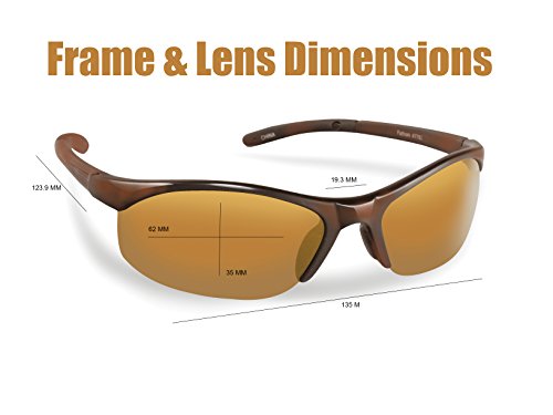 Fliegen Fisherman Fathom Polarisationsbrillen (glänzend Tortoise Rahmen, Amber Gläser) – Bild 3