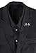 3 Pc Lapel Flower Pin Set Bow Tie Polka Dot Handmade Boutonniere, Black, Purple, Red