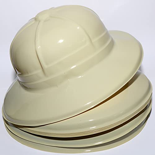 Tytroy 12pc Classic Fun Khaki Tan Soft Plastic Safari Party Hat