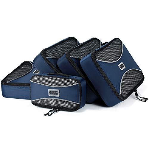 PRO Packing Cubes 5 Piece Travel Bags Organizer for Luggage Multi