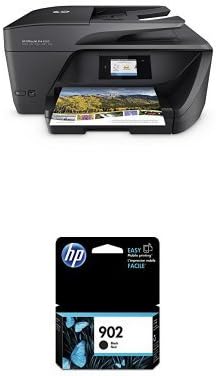 HP OfficeJet Pro 6968 Wireless All-in-One Photo Printer with Mobile Printing, Instant Ink ready (T0F28A) and HP 902 Black Original Ink Cartridge (T6L98AN#140) Bundle