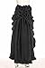 HaoLin Steampunk Retro Victorian Punk Cincher Lace up Long Ruffle Pencil Skirt Black