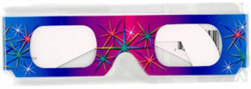 50 Pairs - Ships Flat - Prism Diffraction 3D Fireworks Glasses - For Laser Shows, Raves by 3Dstereo Glasses