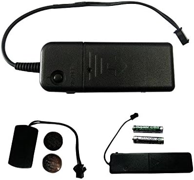 Twisted Glow EL Wire Battery Packs &amp; Inverters – Standard 2AAA Battery Pack in 3 Settings Available in Sound Activated, Mini and Tiny Variations - Standard (2AA Battery)