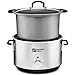 Magic Mill Extra Large 10 Quart Slow Cooker With Metal Searing Pot & Transparent Tempered Glass Lid