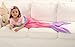 Ibestuff Luxury Mermaid Tail Blanket Soft Polar Fleece Children Sleeping Bags Gift for Kids(Pink)