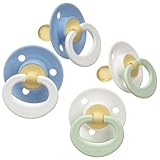 Gerber First Essentials Soft Center Latex Pacifier, 4 Pack - Blue/Green