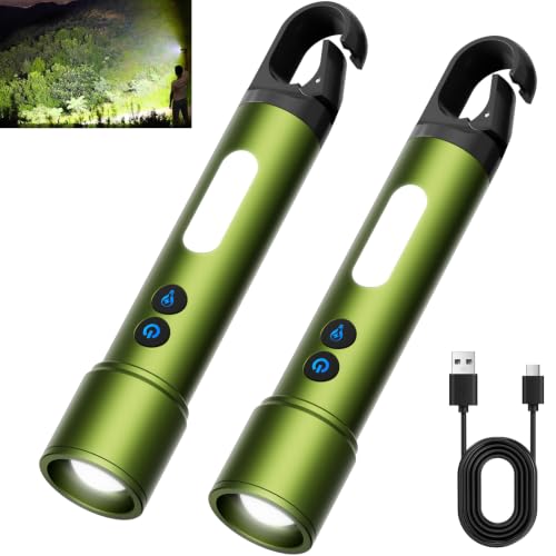 backagain LED Flashlight Rechargeable High Lumens