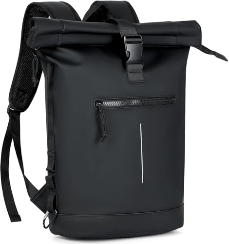 Lekeinchi Waterproof Backpack for Women and Men, Large Backpack with Compartment for 17 Inch Laptop, Elegant Travel Backpack for Travel, Work, College – Black