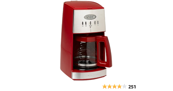 Amazon.com: Hamilton Beach 43253 conjunto 12-cup cafetera con jarra de  vidrio, color rojo : Hogar y Cocina