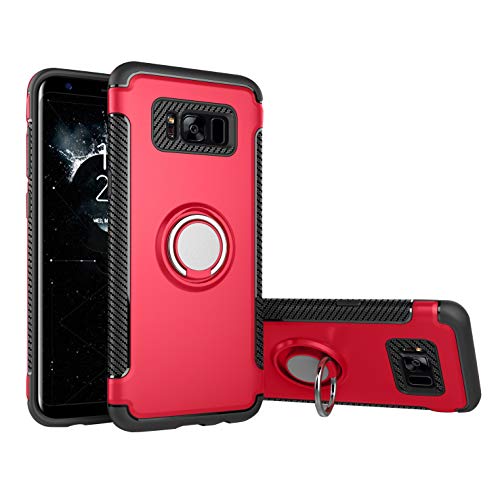 Cover for Samsung Galaxy S8&S8 Plus Case, 2 in 1 360 Degree Ring Stand Dual Layer TPU Bumper Shockproof Support Magnetic Car Mount Holder Thin Case for Galaxy S8+ (4, Samsung Galaxy S8) - Thumbnail 7